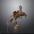 Fantasy Mouse Character Mount With Red Gear Long Ears And Furry Paws