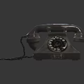 Vintage Rotary Dial Telephone Classic Design With Metal Body And Corded Receiver