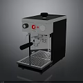 Modern Stainless Steel Espresso Machine With User Friendly Controls And Black Finish