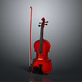 High Quality Red Wooden Violin With Bow For Musical Performance Practice