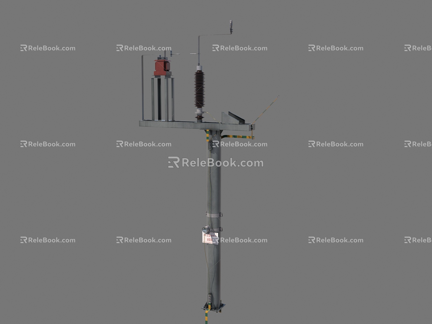 Lightning arrester main transformer 3d model