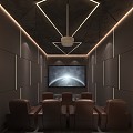 Modern AV Room Simple Technology Home Theater Private Theater 3d model