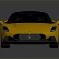 Yellow Sports Car With Black Roof Sleek Design And Shiny Black Wheels