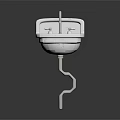 Modern White Bathroom Basin With Chrome Faucet And Metal Stand