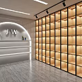 Tide Shoe Collection Store Live Broadcast Base Live Broadcast Wall High Cabinet Image Wall 3d model