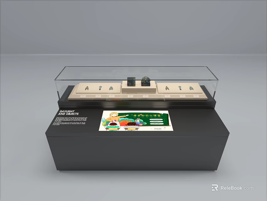 Commercial Equipment With Interactive Touchscreen Display And Transparent Cover Design 3d model