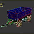 Blue Automotive Trailer Body Parts With Heavy Duty Wheels And Durable Design