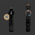 Modern Tactical Revolver With Scope Mechanical Parts And Ergonomic Grip
