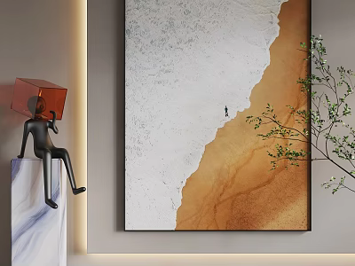 Hanging Painting Abstract Painting 3d model