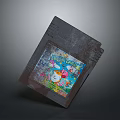 Vintage Game Cartridge With Colorful Cartoon Characters And Classic Retro Design