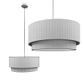 Modern Brown Circular Pendant Lights With Double Layer Design And Warm Illumination 3d model