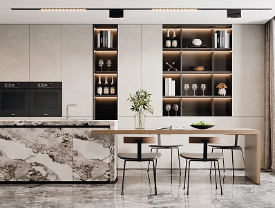 Modern Restaurant Bar Restaurant 3d model