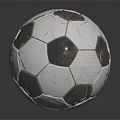 Classic Black And White Soccer Ball With Textured Surface On Dark Reflective Background