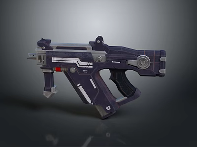 Futuristic Sci Fi Weapon Gun Design With Modern Metallic Structure And Details 3d model