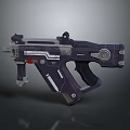 Futuristic Sci Fi Weapon Gun Design With Modern Metallic Structure And Details