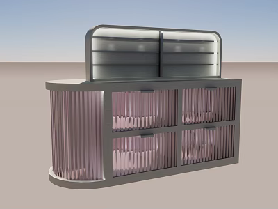Modern Display Shelf With Metal Frame Glass Doors And Multiple Shelves 3d model