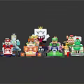 Lego Kart Toys With Cartoon Characters In Assorted Colors And Designs
