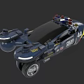 Futuristic Police Car With Police Lights AA Logo And Unique Design