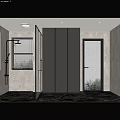 Sleek Modern Dark Tone Bathroom With Glass Shower Partition And Elegant Marble Interior Design