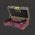 Multi Compartment Storage Box With Digital Display And Secure Locks For Organizing Small Household Items