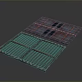 Household Metal Grid Mats With Red Black Warning Stripes For Safety Use