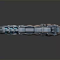 Futuristic Sci Fi Pistol With Blue Glowing Accents And Metallic Muscle Texture