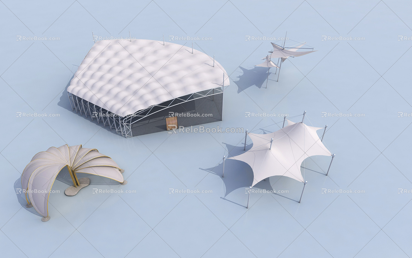 Modern Tensioned Membrane 3d model