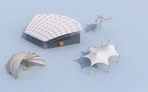 Modern Tensioned Membrane 3d model