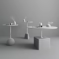 Modern round several sides several combinations 3d model