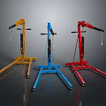 Yellow Blue Red Portable Hoist Stands With Stable Frame For Lifting