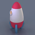 Colorful 3D Cartoon Spacecraft And Rocket Models With Various Designs