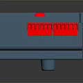 Industrial Computer DI DO Module with Blue Casing Red Top Knob and Interface Ports