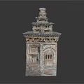 Traditional Ancient Pagoda Architecture With Multi Tiered Tile Roof And Intricate Carvings