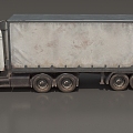 Box car, container car, truck, van, van, refrigerated truck, transport truck, simple model truck, low model, low face number truck, game truck 3d model