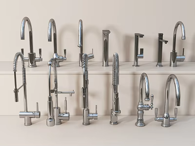 Various Modern Faucet Designs For Kitchen Bathroom Home Display Use 3d model