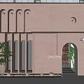 Modern CHILGHAN Storefront With Arched Design Light Brown Wall And Greenery