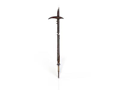 Ancient Handcrafted Sword Weapon With Decorative Hilt And Historical Blade Design 3d model