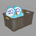 Laundry Detergent Packs In Metal Mesh Basket For Daily Washing Needs