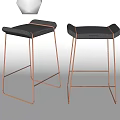 Nordic Bar Stool Bar Chair Bar Stool High Stool Low Stool 3d model