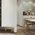 Modern Living Dining Interior Design With Sofa Coffee Table TV Wall Open Layout And Lighting