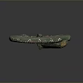 Sculpture Carving Featuring Snake Shaped Design On Metal Base With Star Pattern And Decorative Details