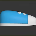 Stylish Blue And White Casual Shoes With White Stripes Modern Design