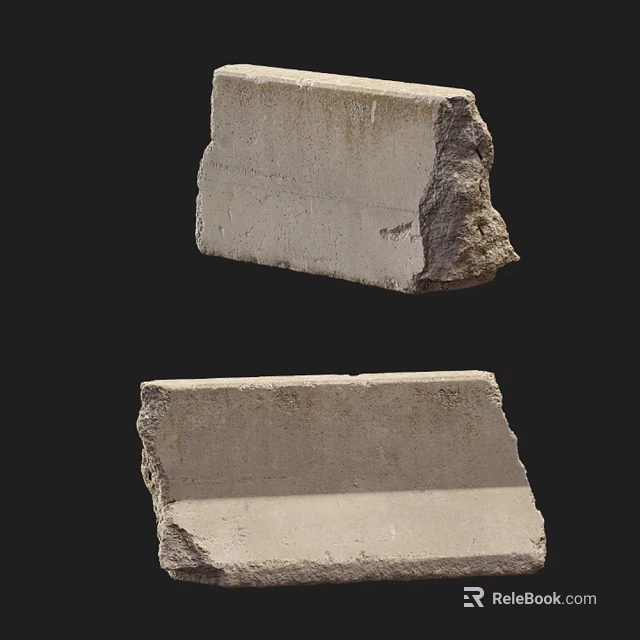 Durable Concrete Curb Stones For Road Infrastructure Safety And Structure 3d model 