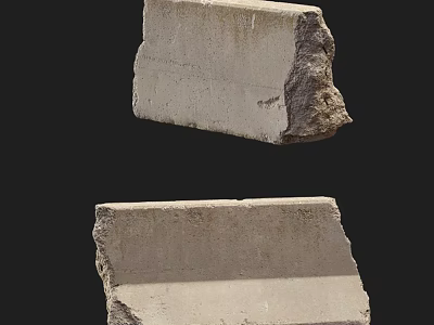 Durable Concrete Curb Stones For Road Infrastructure Safety And Structure 3d model
