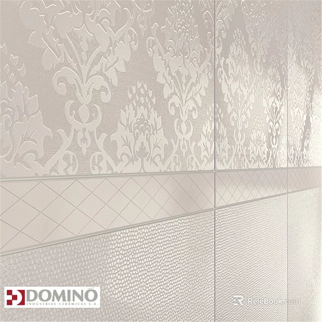 Layered Decorative Wall Components With Floral Patterns Diamond Lattice And Textured Tiles 3d model 