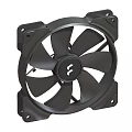 Black Computer Cooling Fan With Sleek Design Durable Blades And Square Frame 3d model