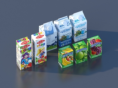 Milk Juice Beverage Supermarket Commodities Daily necessities model