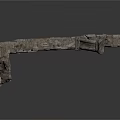 Primitive Stone Weapon 3D Model with Rough Textured Surface Ancient Style Design 3d model