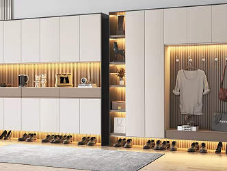 Modern shoe cabinet 3d model