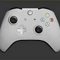White Xbox Gaming Controller With Colored ABXY Buttons For Computer Gaming 3d model